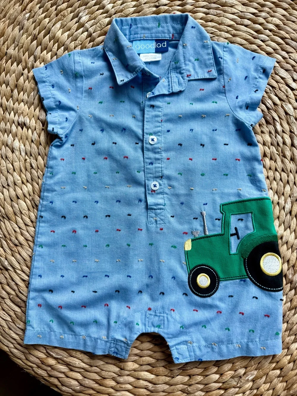 Goodlad Boys Romper Tractor Sz 12 Months